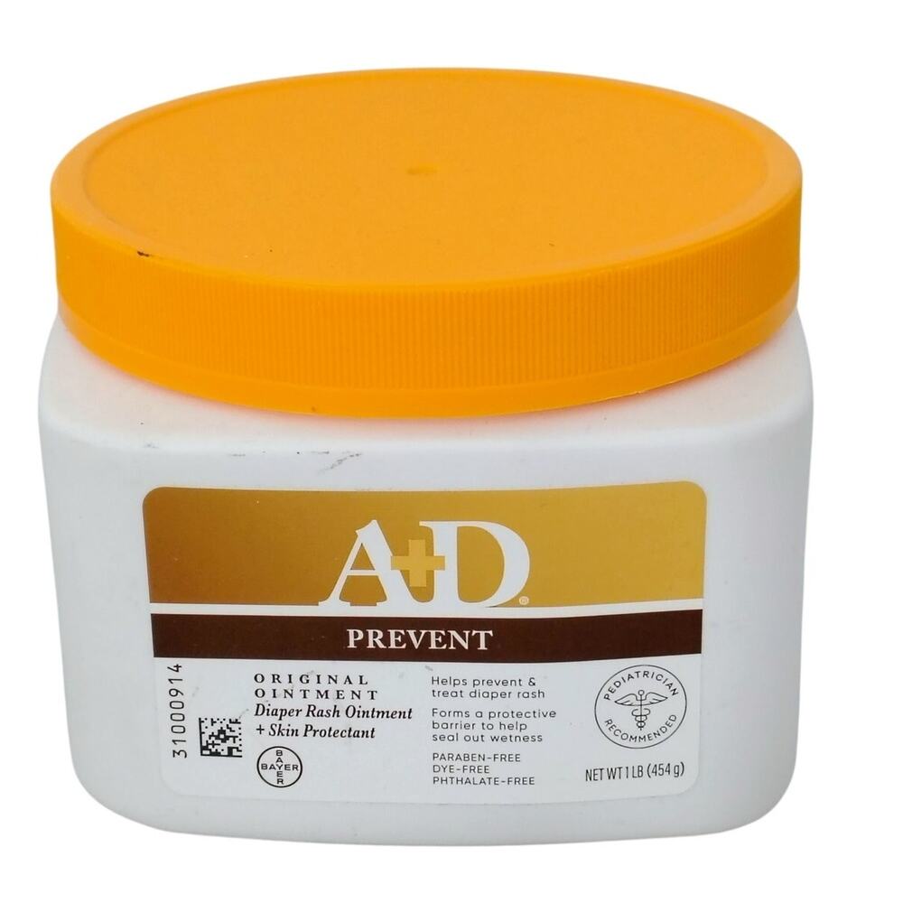 Bayer A+D Prevent Original Diaper Rash Ointment Skin Protectant 1 lb. EXP 07/24